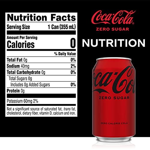 Coke Zero Sugar Cola Soda, 12 oz, 12 Pack Package May Vary