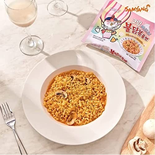 SAMYANG Cream Carbo Hot Chicken Flavor Stir-Fried Noodle 140g X ...