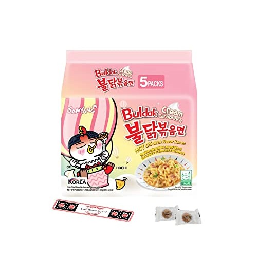 SAMYANG Cream Carbo Hot Chicken Flavor Stir-Fried Noodle 140g X ...