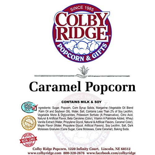 Colby Ridge Popcorn 2 Gal Birthday Popcorn Tin With Gourmet Whit