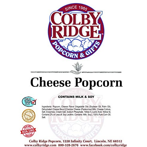 Colby Ridge Popcorn 2 Gal Birthday Popcorn Tin With Gourmet Whit