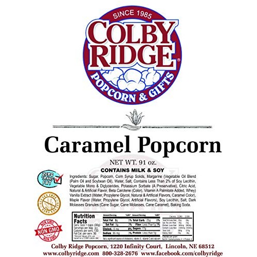 Gourmet White Popped Popcorn 23 Oz. 5 Gal, 80 Cups