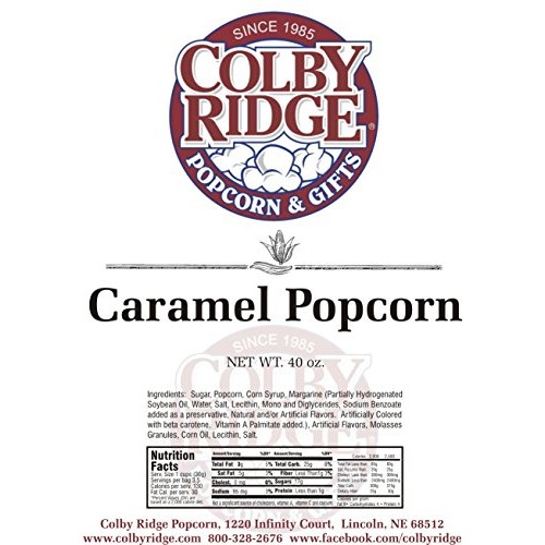 8 Gal. 128 Cups Popcorn Sampler Colby Ridge Popped Popcorn