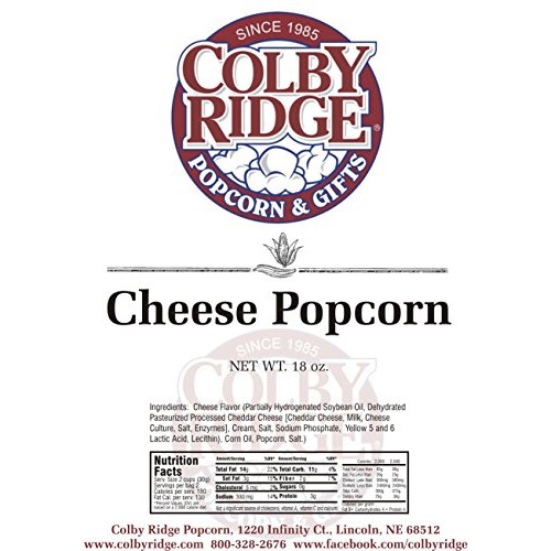 8 Gal. 128 Cups Popcorn Sampler Colby Ridge Popped Popcorn