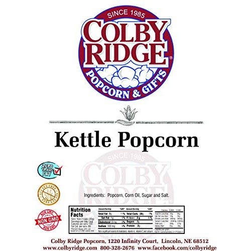 Kettle Popped Popcorn 188 Oz. Bulk 18 Gal. 288 Cups