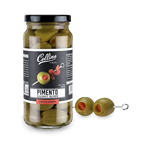 Collins Gourmet Pimento Olives | Premium Garnish For Cocktails,