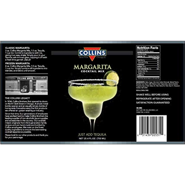 Collins Margarita Mix | Made With Lime, Lemon And Orange Juice W