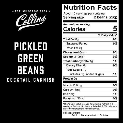 Collins Gourmet Pickled Green Beans | Premium Condiment Garnish