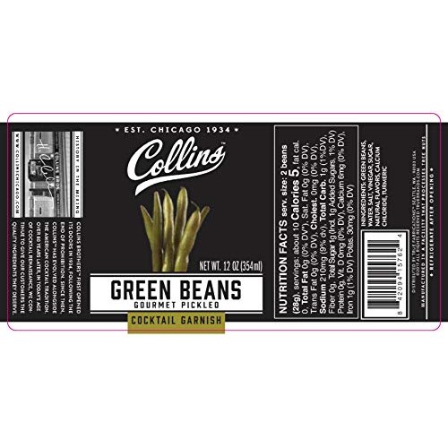 Collins Gourmet Pickled Green Beans | Premium Condiment Garnish