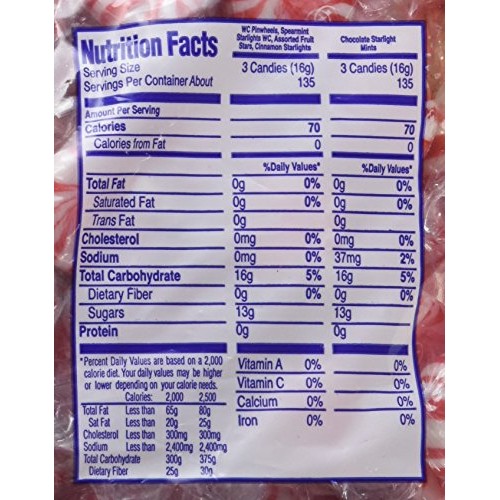 Colombina Peppermint Starlight Mints, 5-Lb Bag