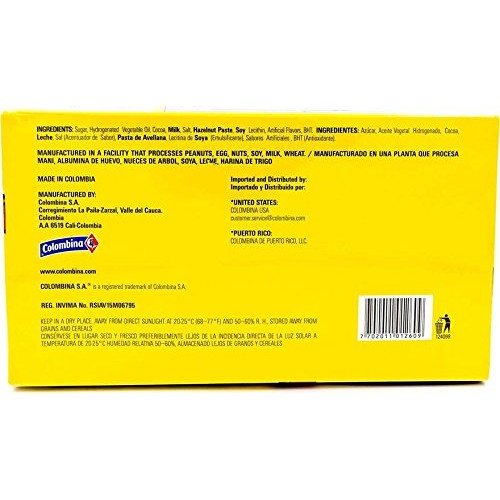 Colombina Nutty Milk Chocolate &Amp; Hazelnut Spread, 4.23 Ounce