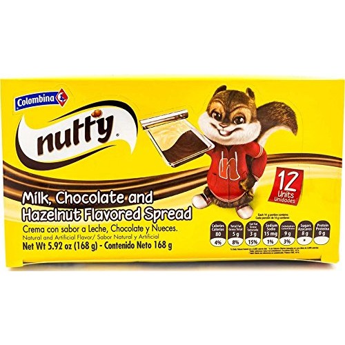 Colombina Nutty Milk Chocolate &Amp; Hazelnut Spread, 4.23 Ounce