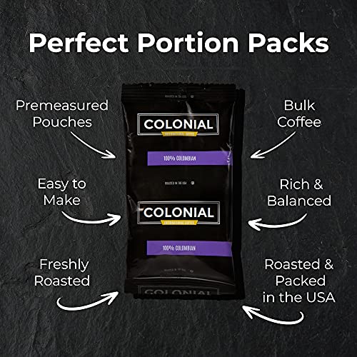Colonial Coffee Packets, Pre Ground Coffee Packs, Colombian Medi