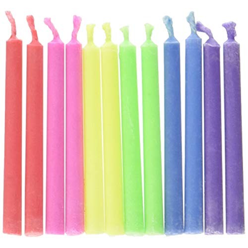 Amazing Colorflame Multicolor Happy Birthday Candles And Holders