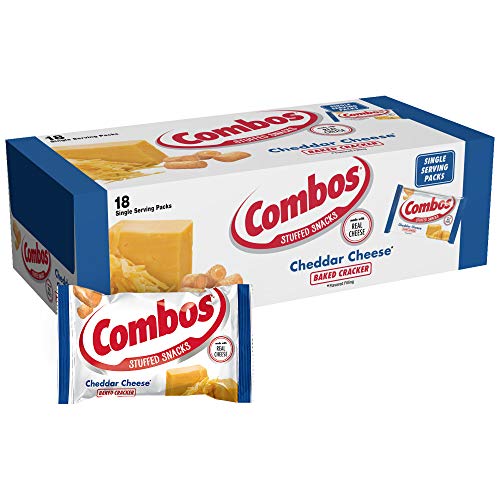 Combos Cheddar Cheese Cracker Baked Snacks 1.7-Ounce Bag 18-Coun