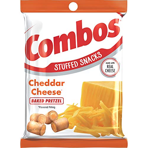 Combos Cheddar Cheese Pretzel Baked Snacks 6.3-Ounce Bag Pack O