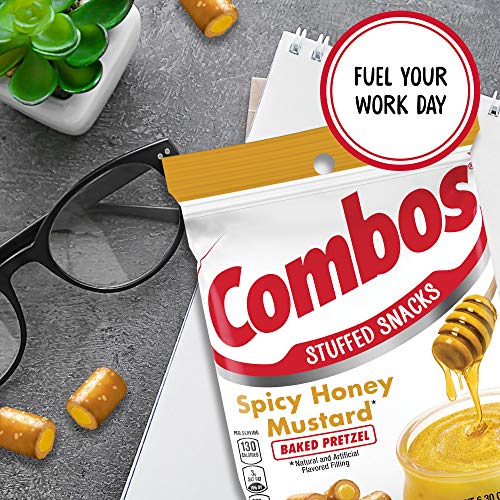 Combos Spicy Honey Mustard Pretzel Baked Snacks, 6.3-Ounce Bag