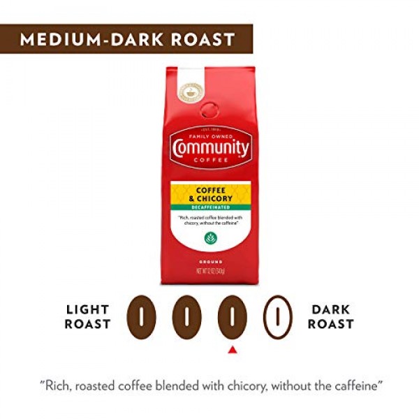 Community Coffee And Chicory Decaf Medium Dark Roast Premium Gro