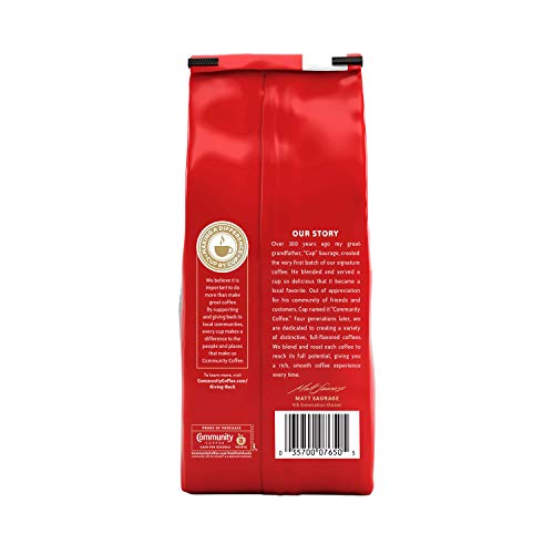 Community Coffee Half Caff Medium Dark Roast Premium Ground 32 O