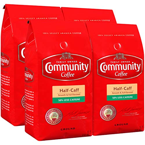 Community Coffee Half Caff Medium Dark Roast Premium Ground 32 O