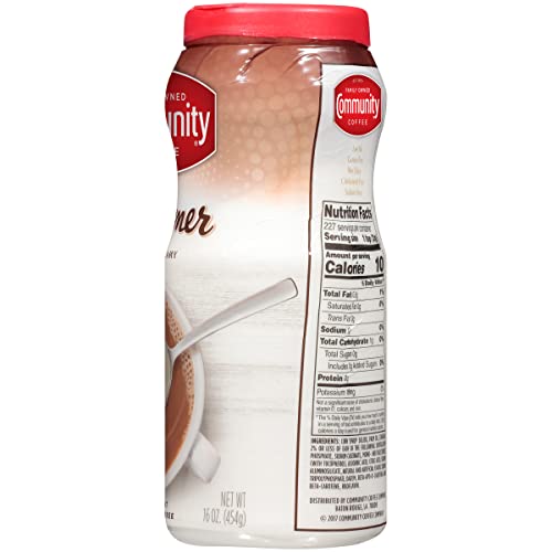Community Coffee Lactose Free Powdered Coffee Creamer, 16 Ounce