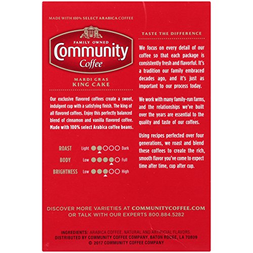 Community Coffee - Mardi Gras King Cake Flavored Medium Roast -
