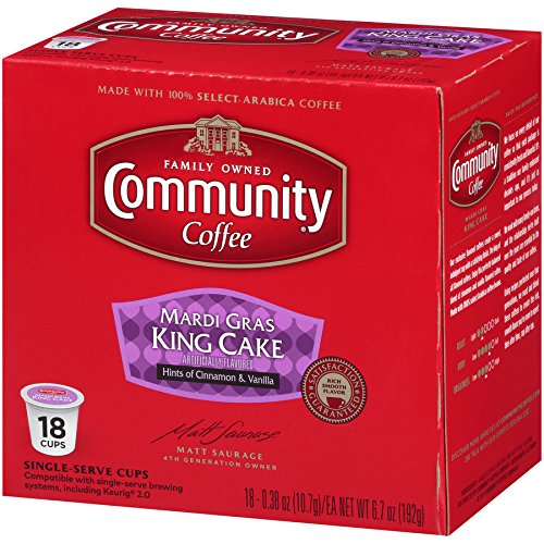 Community Coffee - Mardi Gras King Cake Flavored Medium Roast -