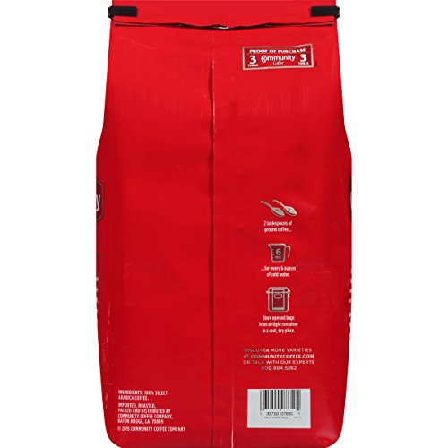 Community Coffee Medium Dark Roast, Premium Ground, Half Caff, 3