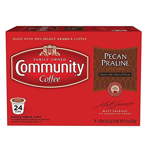 Community Coffee Medium Roast Single Serve Box, Pecan Praline Fl