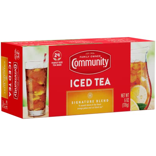 Community Coffee Iced Tea Bags, Family Size, 24 Ct., Pack Of 6