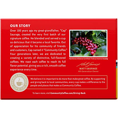 Community Coffee Single Origin Brazil 10 Count Coffee Pods, Medi