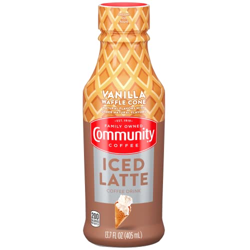 Community Coffee Vanilla Waffle Cone Iced Latte Ready To Drink, ...