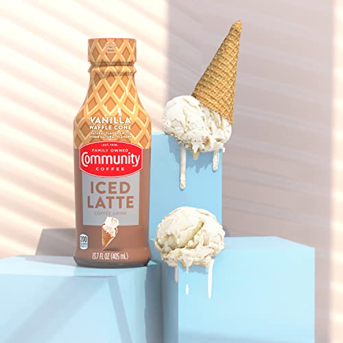 Community Coffee Vanilla Waffle Cone Iced Latte Ready To Drink, ...