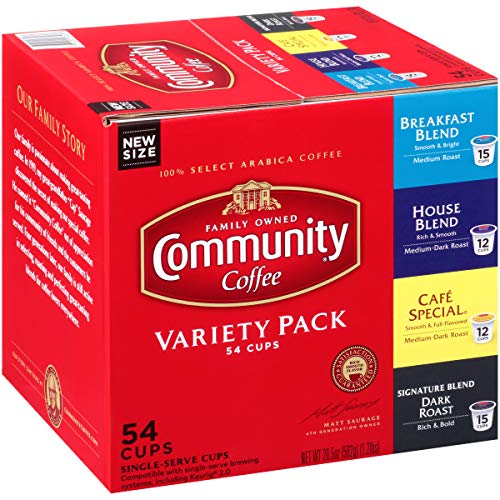 Community Coffee Variety Pack Medium To Dark Roast Single Serve