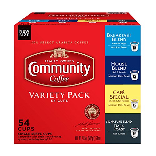Community Coffee Variety Pack Medium To Dark Roast Single Serve