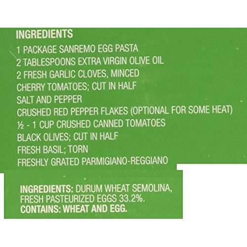 Sanremo Italian Egg Tagliatelle Pasta - Non-Gmo, Free Range Egg