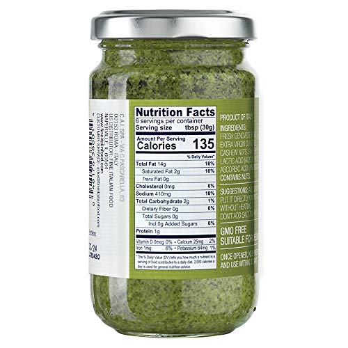 Compagnia Sanremo Pesto Dop Basil Pesto, 6.5 Oz