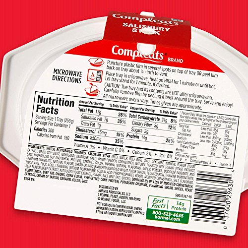 Compleats Hormel Microwavable Bowl, 9- Salisbury Steak 9 Ounce