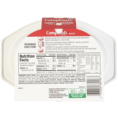 Compleats Turkey &Amp; Dressing With Gravy, 10 Ounce Pack Of 6