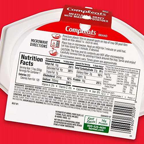Hormel Compleats Meatloaf &Amp; Gravy With Mashed Potatoes, 9 Ounce