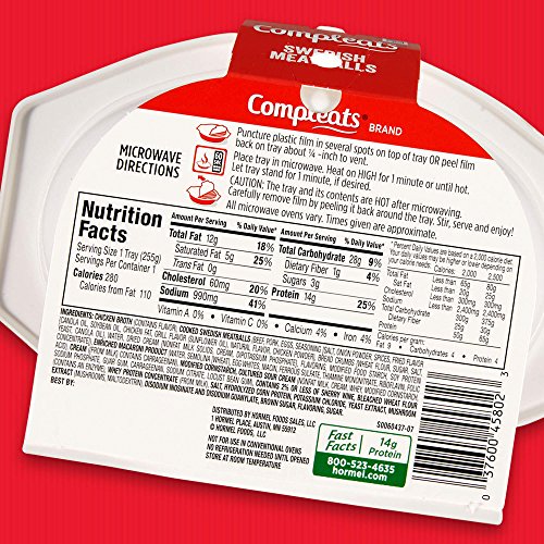Hormel Compleats Swedish Meatballs With Pasta In Cream Sauce, 9