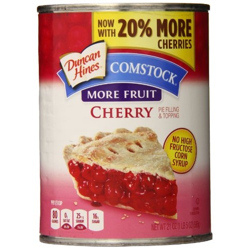 Comstock More Fruit Cherry Pie Filling And Topping, 21-Ounce Pa