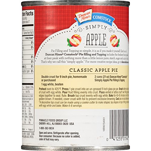 Comstock Simply Pie Filling &Amp; Topping, Apple, 21 Ounce Pack Of 8