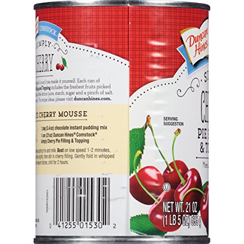 Comstock Simply Pie Filling &Amp; Topping, Cherry, 21 Ounce Pack Of 8