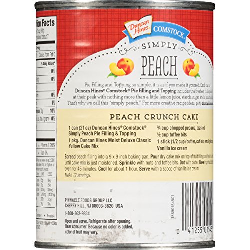 Comstock Simply Pie Filling &Amp; Topping, Peach, 21 Ounce Pack Of 8