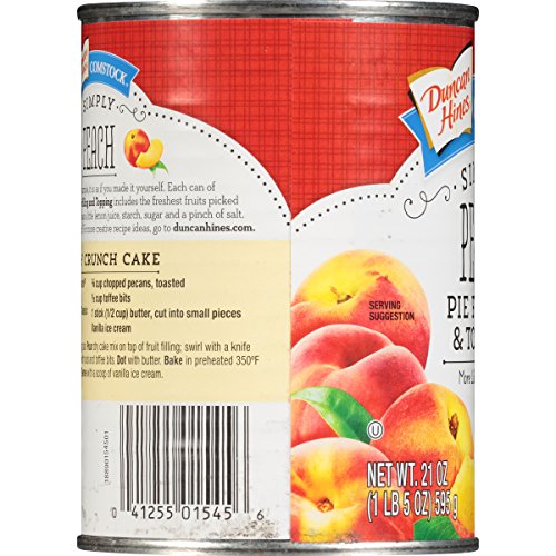 Comstock Simply Pie Filling &Amp; Topping, Peach, 21 Ounce Pack Of 8