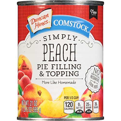 Comstock Simply Pie Filling &Amp; Topping, Peach, 21 Ounce Pack Of 8