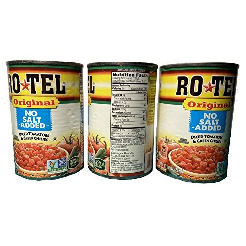 Ro-Tel Original No Salt Added Diced Tomatoes&Amp;Green Chilies 10Z