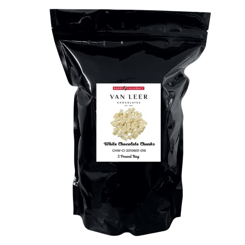 [5 Pound Bag] Callebaut White Chocolate Chunks - Van Leer Chocol...