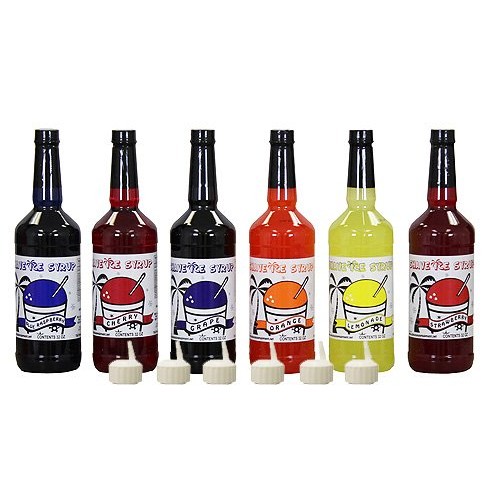 Shaved Ice Syrups Pack Of 6